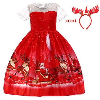 Girls Princess Christmas Dress Formal Wear