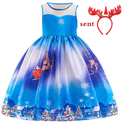 Girls Princess Christmas Dress Formal Wear